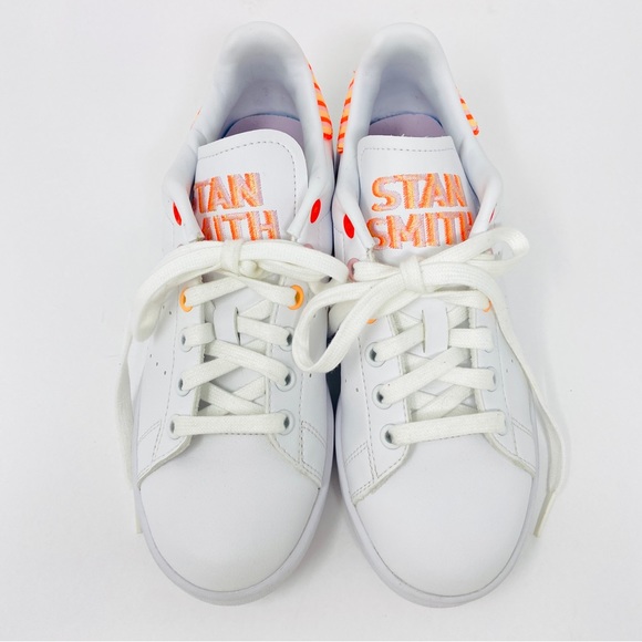 ADIDAS Stan Smith Originals Sneakers White Clear Pink Solar Red - Picture 2 of 7